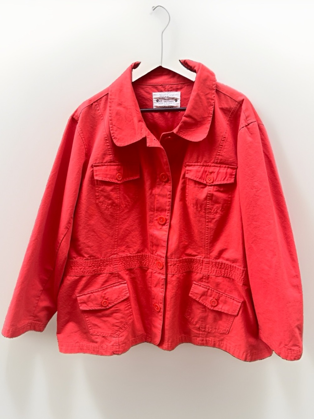 NorthCrest Women’s 100% Cotton Jacket Fall Dark Orange Size 4X